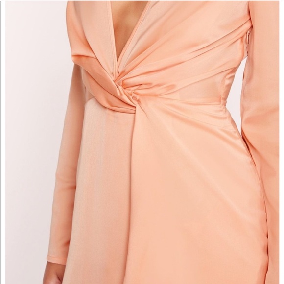 Silky Plunge Wrap Dress - Picture 4 of 4